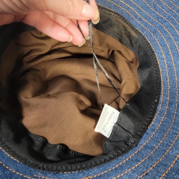 Hello Tree Denim Patchwork Bucket Hat Cotton Women's OS Adjustable 90s Y2K Style - Picture 10 of 14